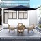 Costway 10 FT 112 LED Solar-Lighted Patio Table Market Umbrella Crank Tilt Outdoor Beige/Coffee/Navy/Wine